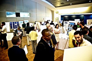 Lots of visitors and lots of posters at Celebrating Teaching Day, 2013.