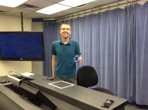 Tyler and his TARDIS.