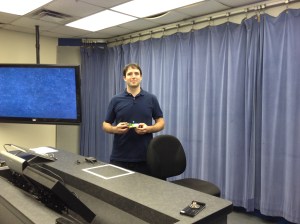 James and his spacecraft.