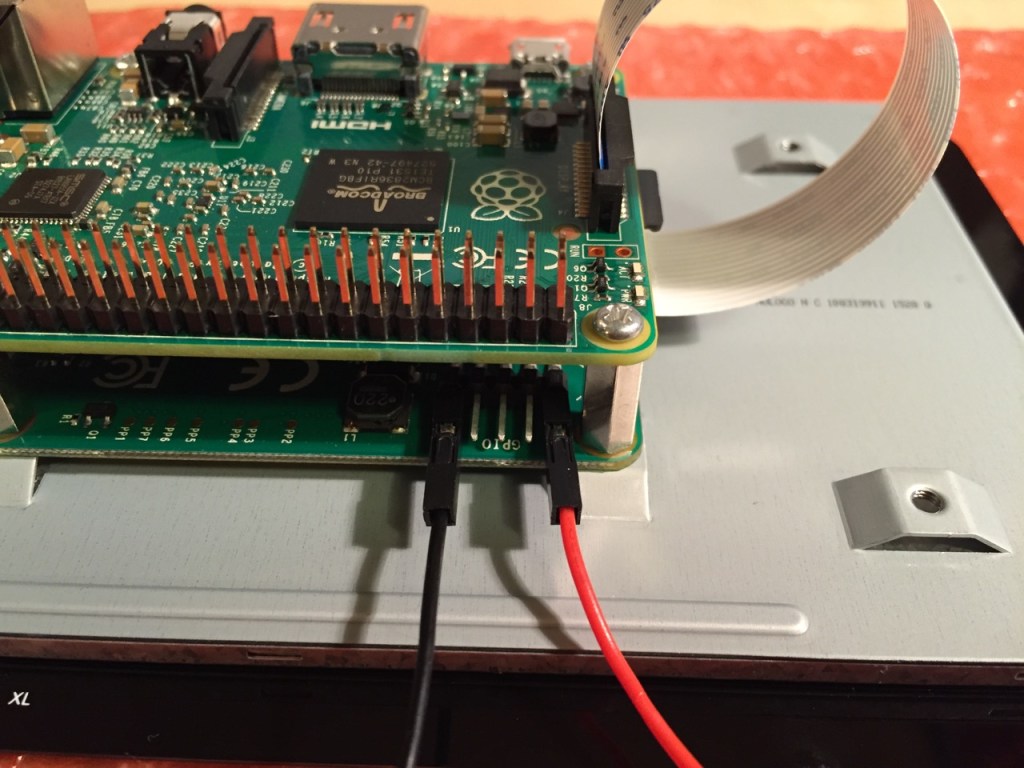 Use the supplied jumper wires to connect connect the power input of the display controller card...