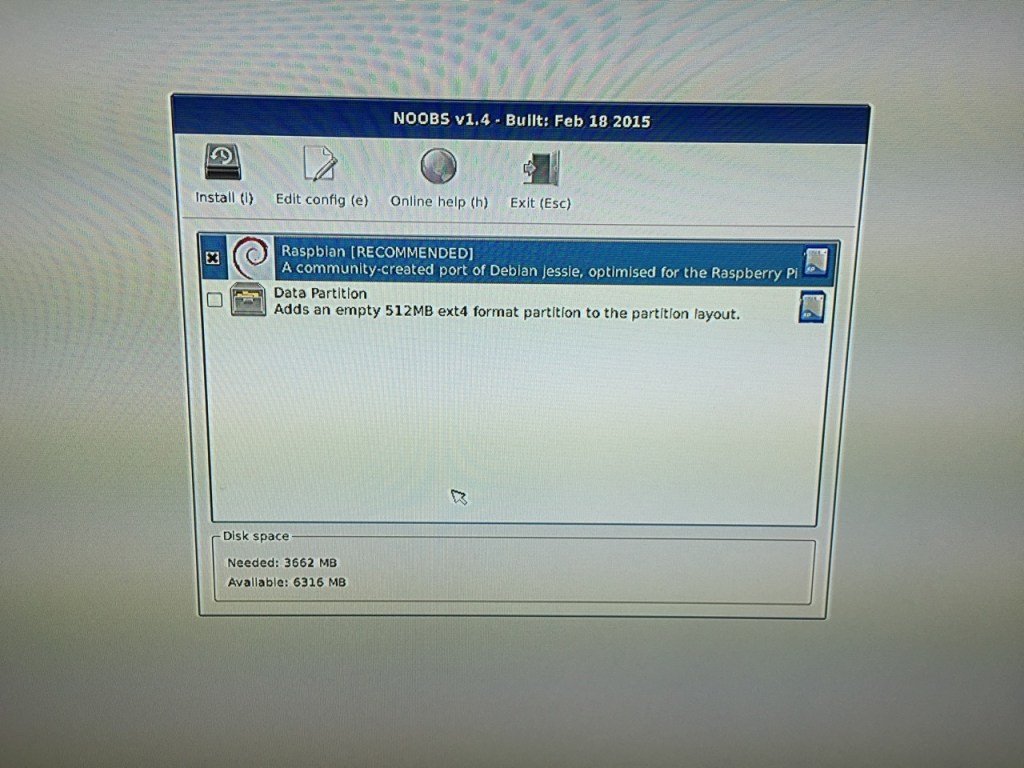 The NOOBS installer asks what you would like installed. Place a check next to Raspbian.