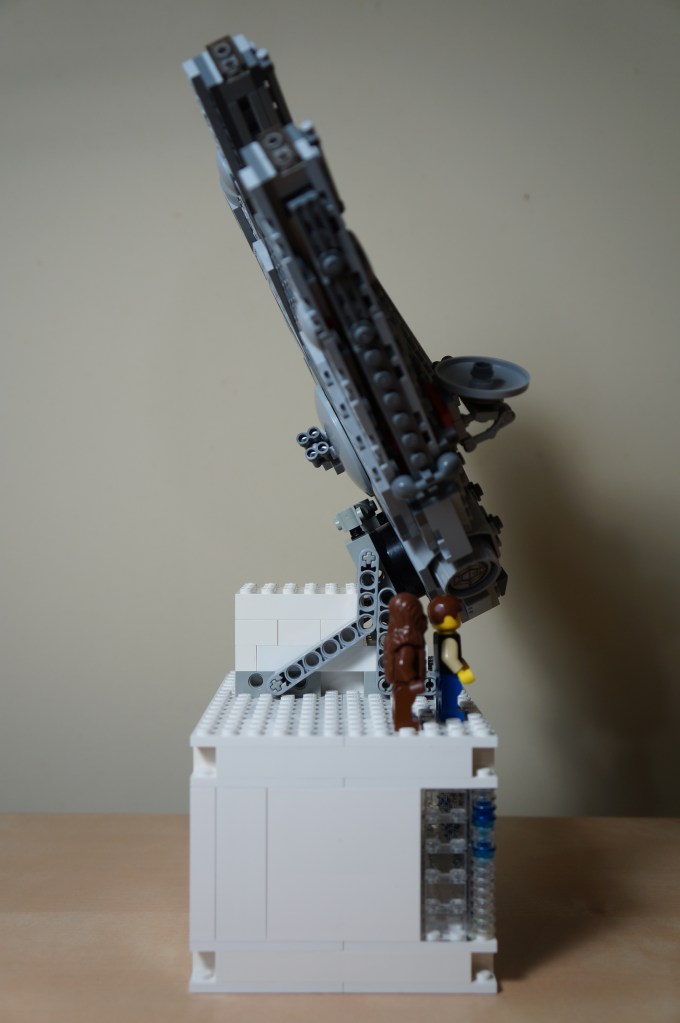 Custom Light-Up Display Stand for LEGO Star Wars Midi-Scale Millennium Falcon 7778 with Han Solo and Chewbacca from 7190