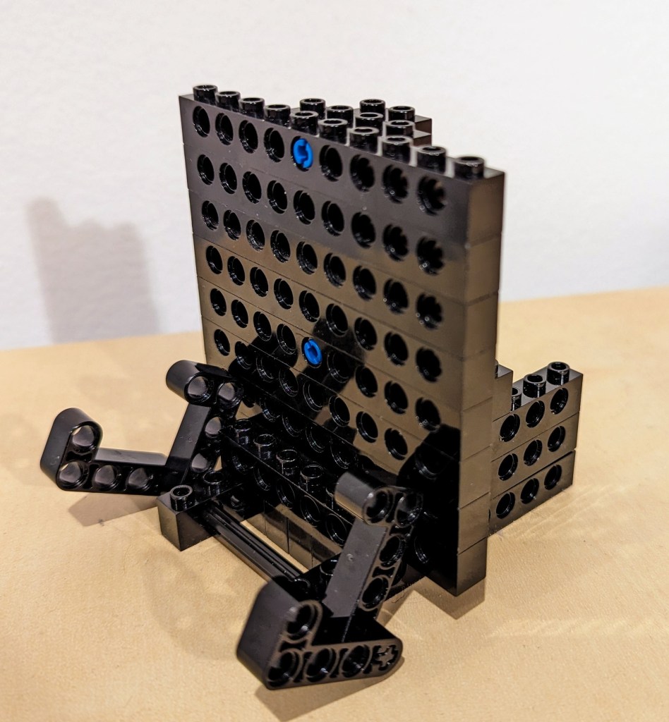 LEGO Technic display stand at 3/4 view without the tablet.