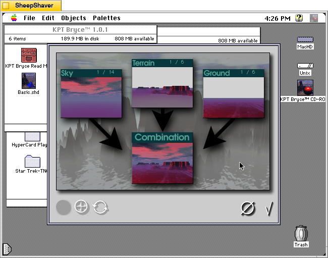 Basic scene randomizer/chooser. Note the UI elements on the lower window border.