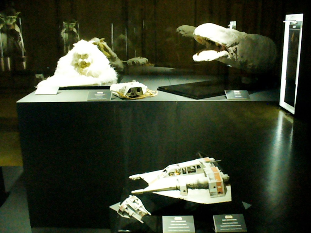 asteroid monster, wampa, and snowspeeders