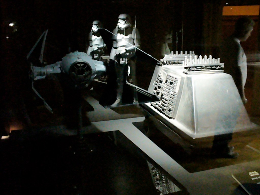 TIE Interceptor Model with Mouse Droid