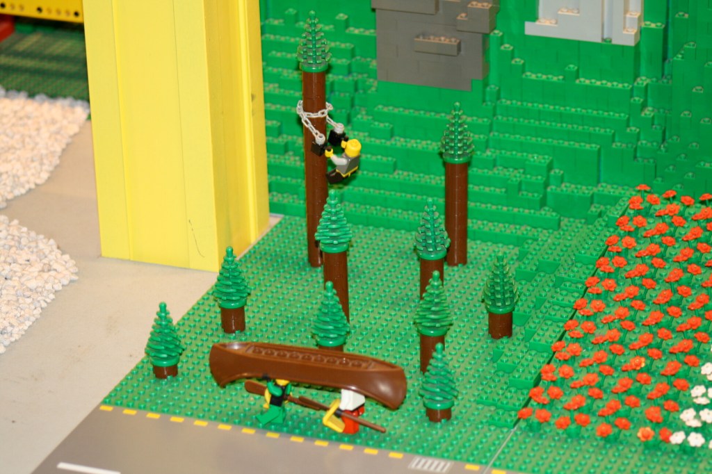 Brick City in Niagara Falls, LEGO sets, custom models, and minifigures on display.