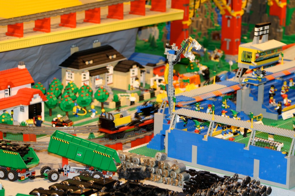 Brick City in Niagara Falls, LEGO sets, custom models, and minifigures on display.