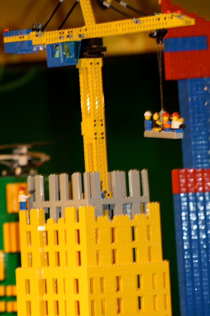 Brick City in Niagara Falls, LEGO sets, custom models, and minifigures on display.