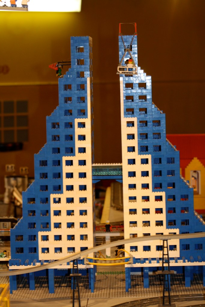 Brick City in Niagara Falls, LEGO sets, custom models, and minifigures on display.