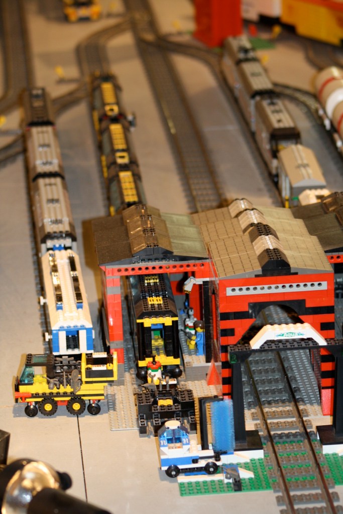Brick City in Niagara Falls, LEGO sets, custom models, and minifigures on display.