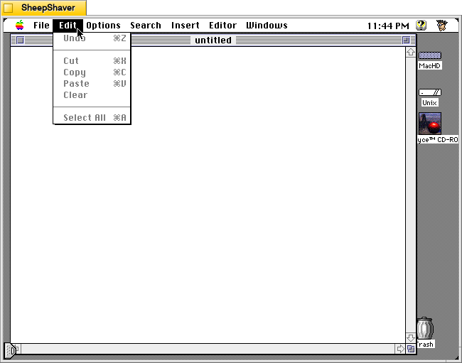 Kant Generator Pro for Macintosh, Edit menu