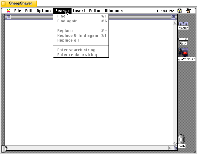 Kant Generator Pro for Macintosh, Search menu