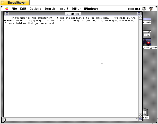 Kant Generator Pro for Macintosh, Thank You module | Insert > paragraph