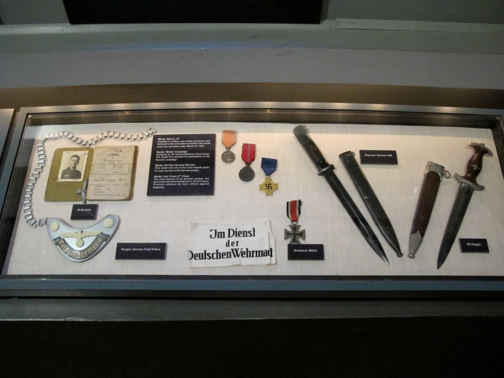 Mighty Eighth Air Force Museum in Savannah, GA, Nazi Medals, Bayonet, and Dagger