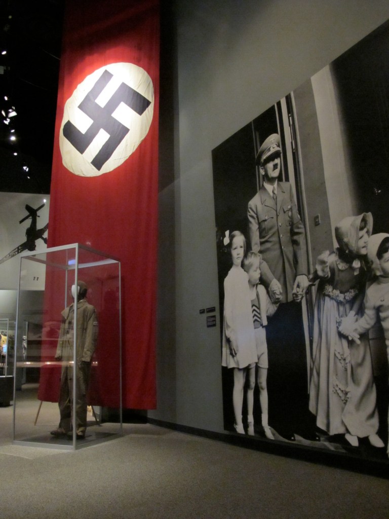 Mighty Eighth Air Force Museum in Savannah, GA, Nazi Banner and Photo of Adolf Hitler