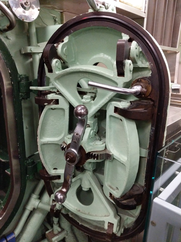 USS Growler (SSG-577), Cold War-era Cruise Missile Submarine Docked Next to Intrepid Museum, March 2019, Interior Door