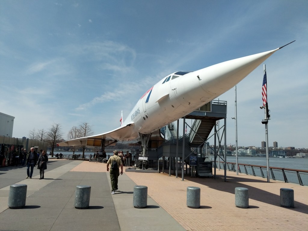 Intrepid Museum, WWII Aircraft Carrier turned Air and Space Museum, Manhattan, New York, Concorde Airliner on Pier