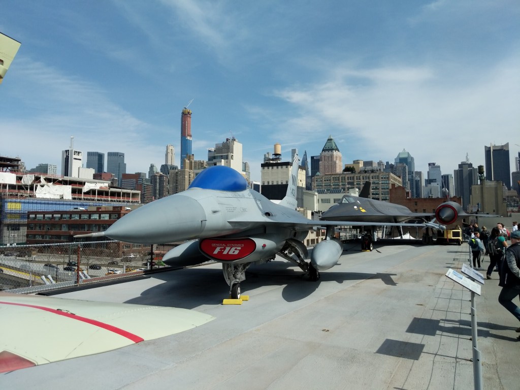 Intrepid Museum, WWII Aircraft Carrier turned Air and Space Museum, Manhattan, New York, F-16
