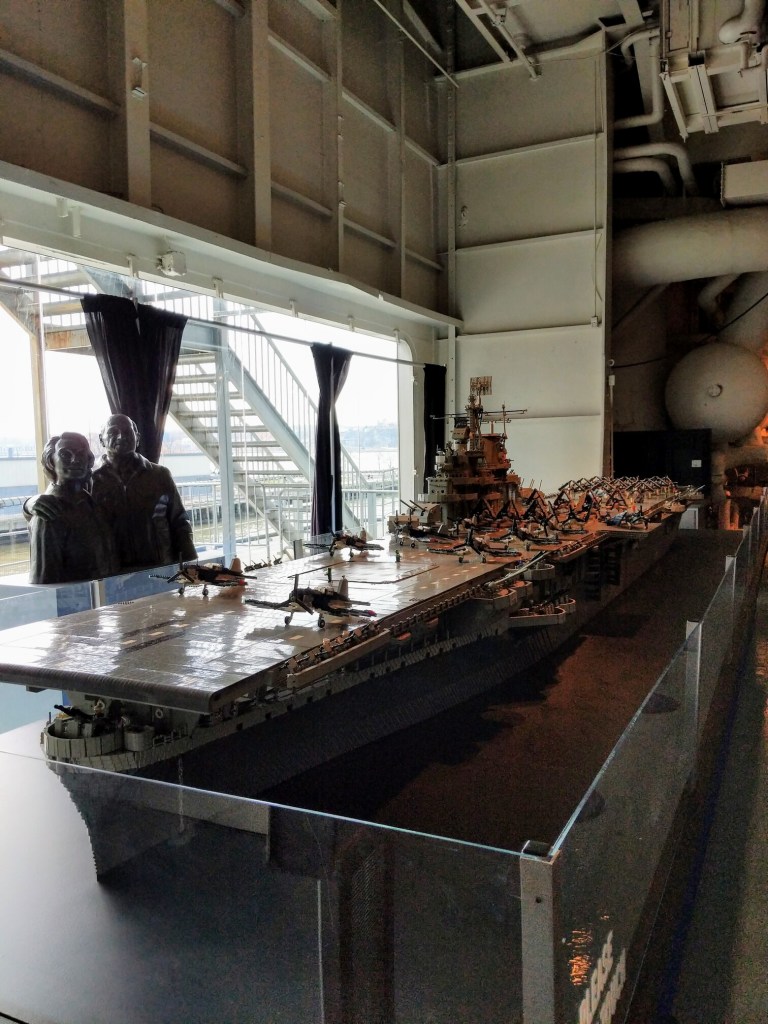 Intrepid Museum, WWII Aircraft Carrier turned Air and Space Museum, Manhattan, New York, LEGO Build of the USS Intrepid