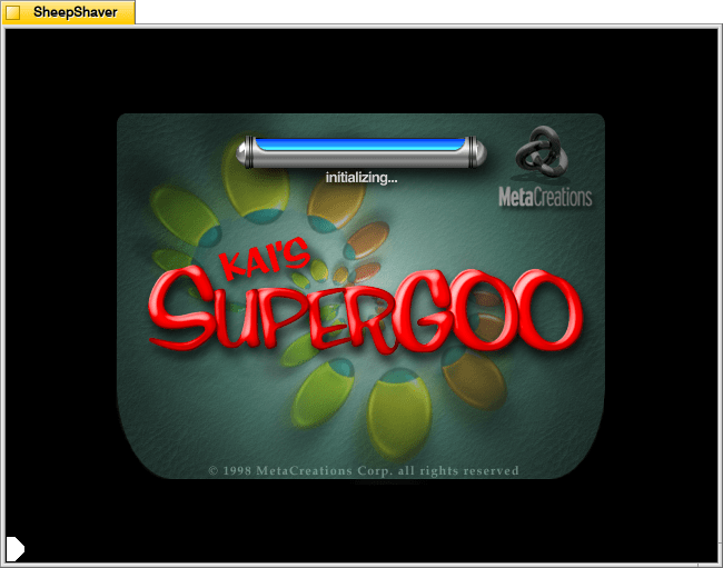 Kai's SuperGOO 1.0 launch window on MacOS 8.1.