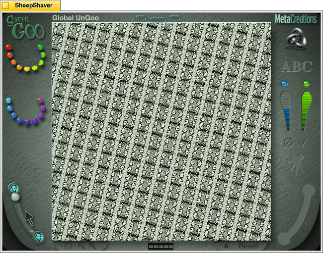 Kai's SuperGOO 1.0 GOO Room demonstrating the Zoom and Rotate video effect on MacOS 8.1.