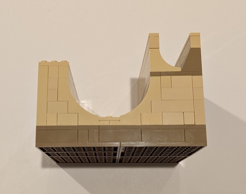 DIY LEGO Display Stand for holding two heavy objects on a desk