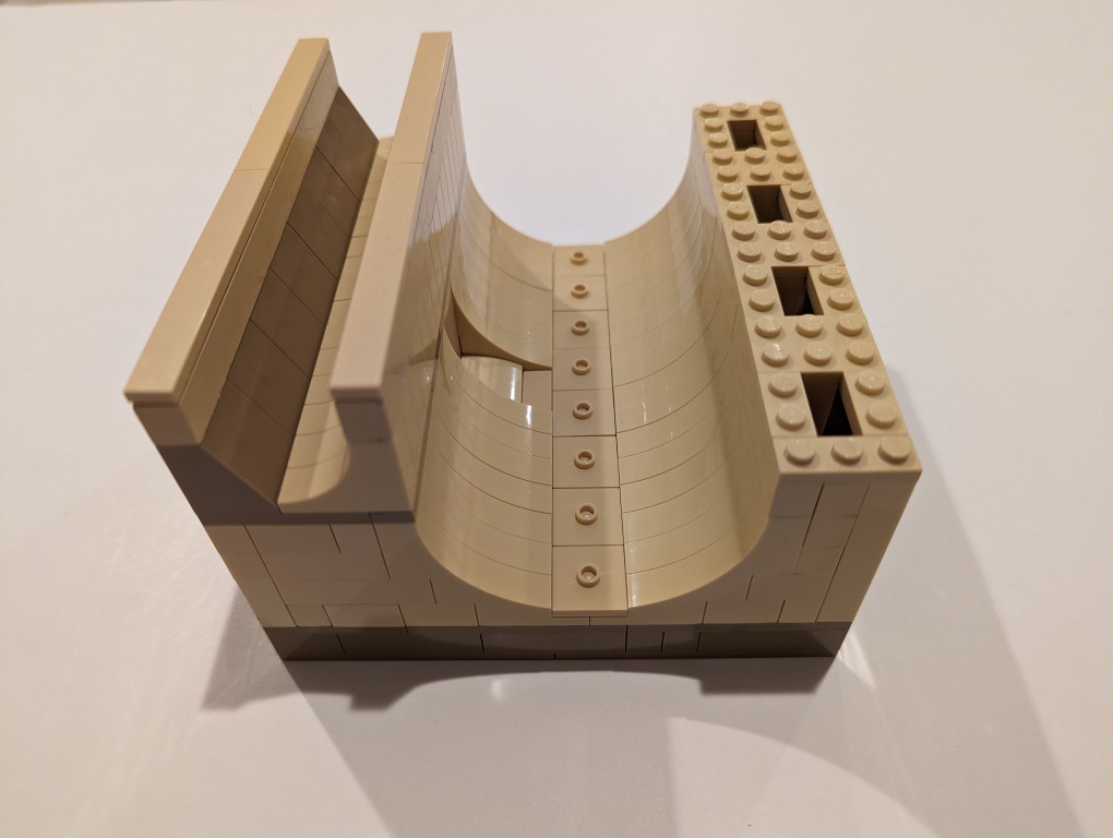 DIY LEGO Display Stand for holding two heavy objects on a desk