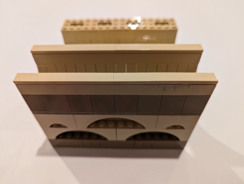 DIY LEGO Display Stand for holding two heavy objects on a desk