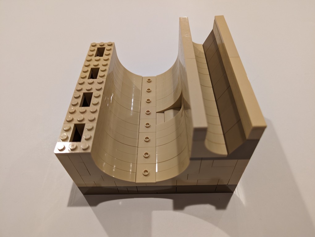 DIY LEGO Display Stand for holding two heavy objects on a desk