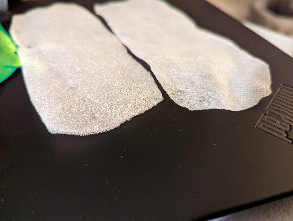 foam and filter paper inside the sleep mask