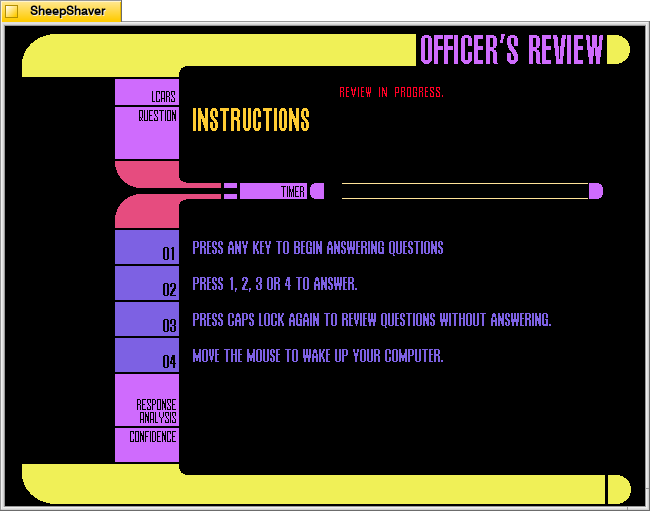 After Dark - Star Trek: The Next Generation screensaver, Officer's Review