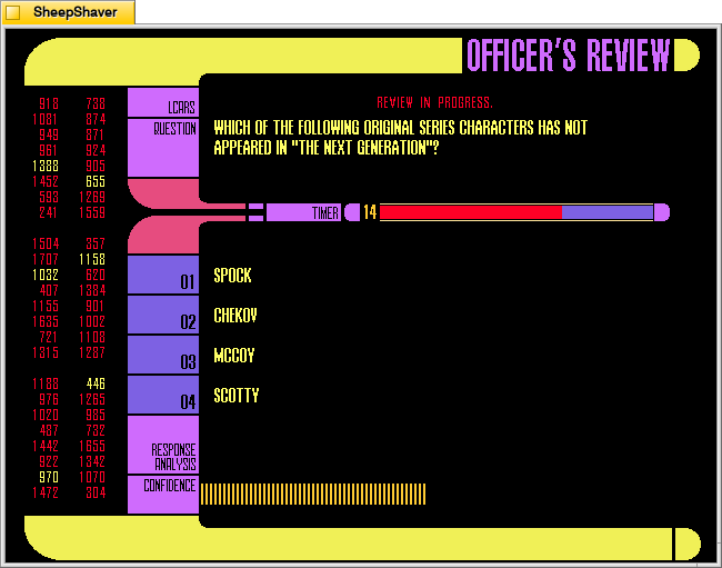 After Dark - Star Trek: The Next Generation screensaver, Officer's Review
