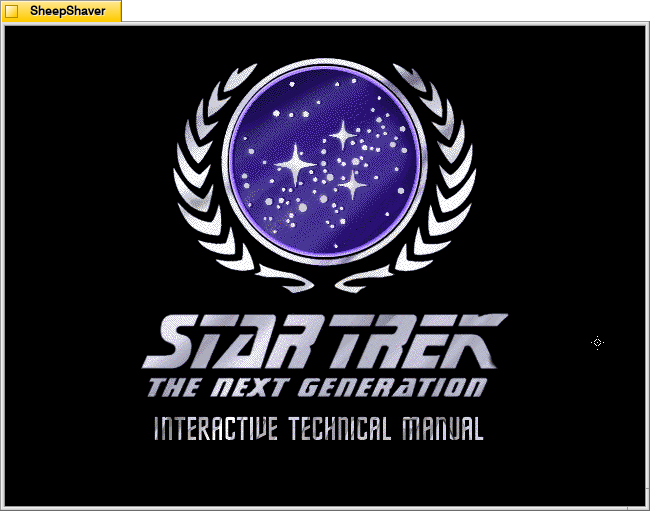 Star Trek: The Next Generation Interactive Technical Manual, landing screen.