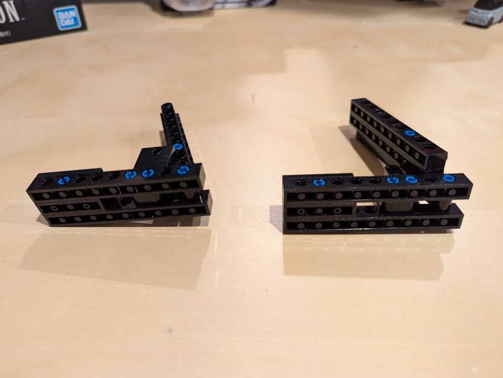 LEGO canvas display stand legs detail