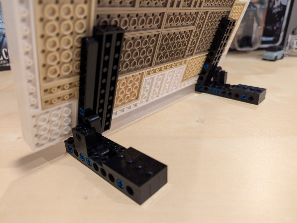 LEGO canvas with display stand installed