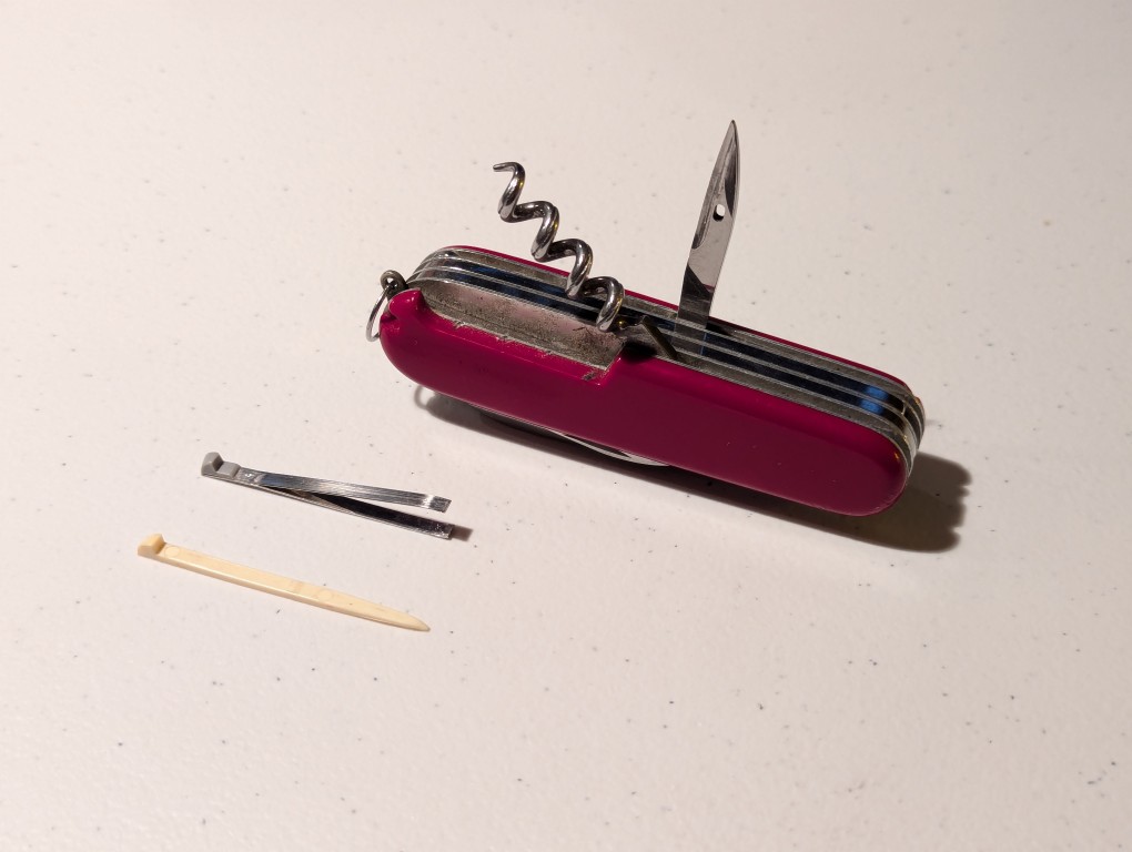 Victorinox Swiss Army Knife Explorer, bottom layers opened