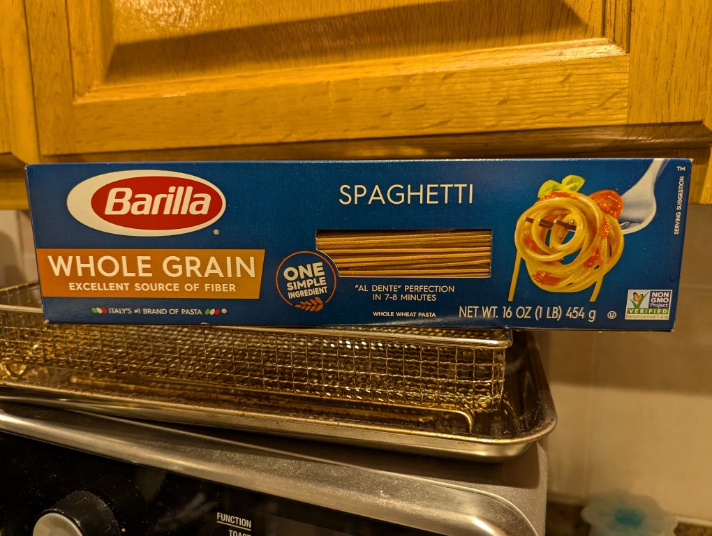 box of spaghetti noodles