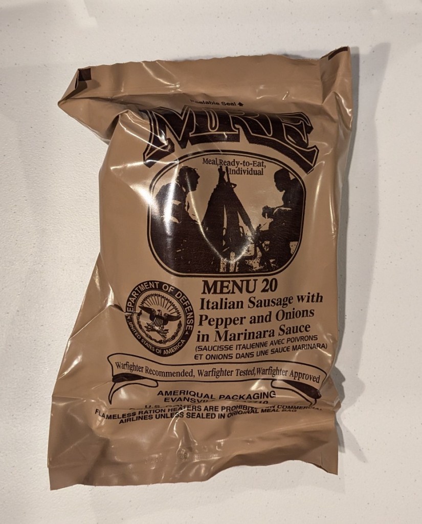 brown plastic bag for mre menu 20