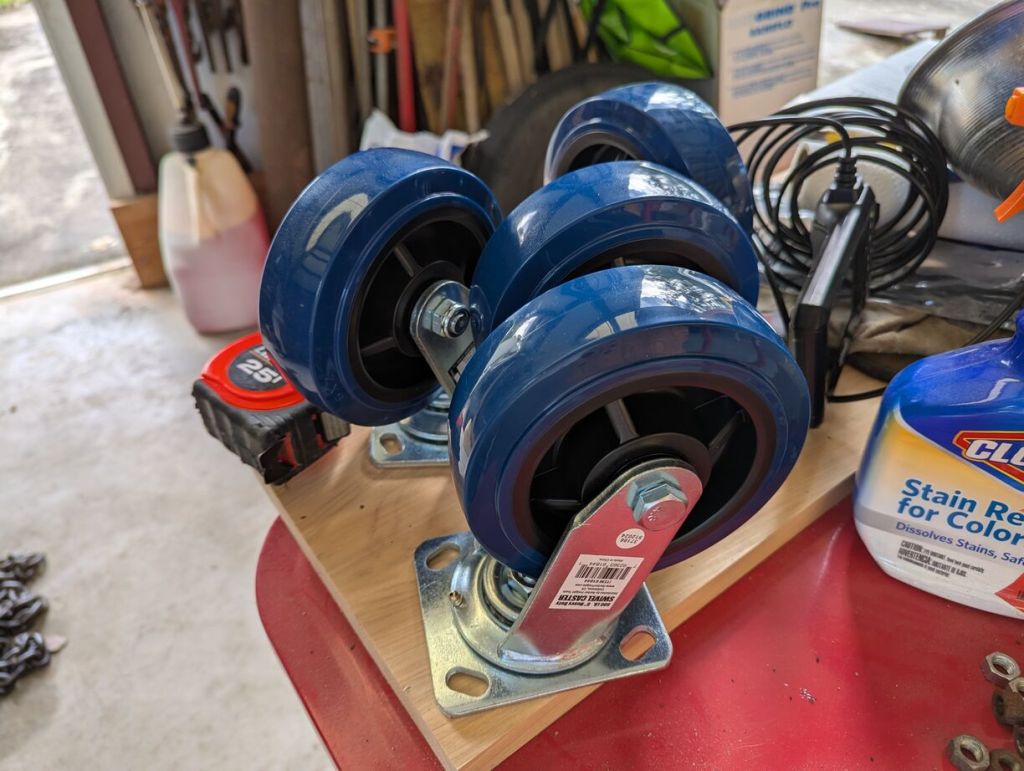 set of four 6" caster wheels