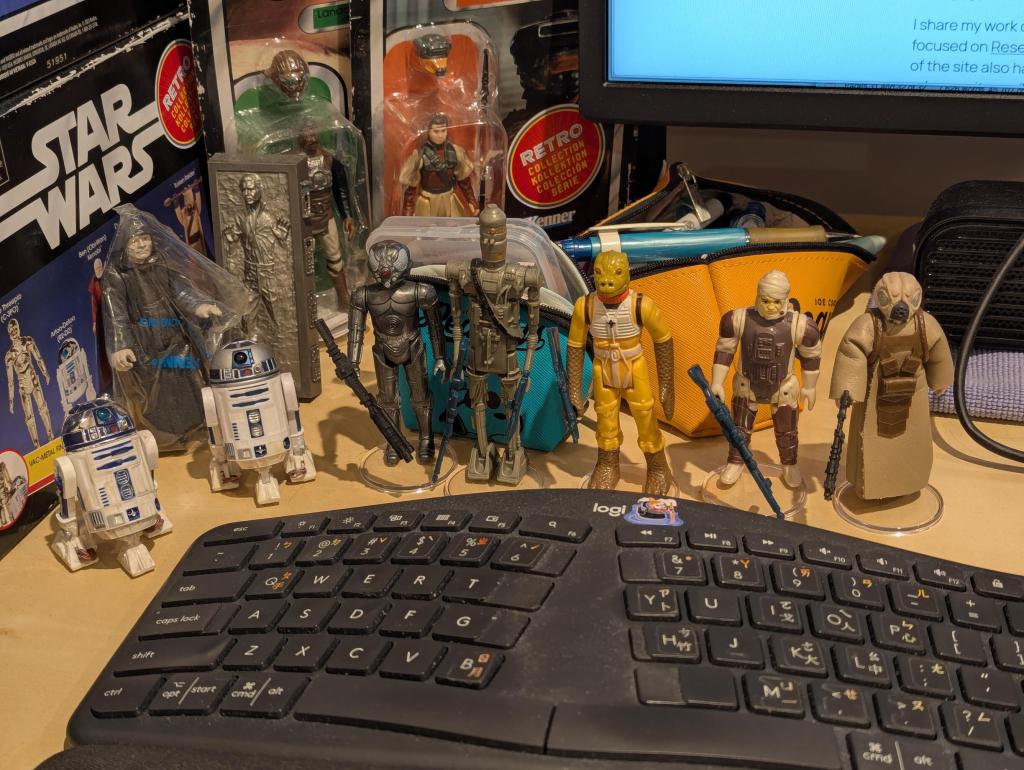 star wars action figure collection of assorted figures, vehicles, playsets, and models