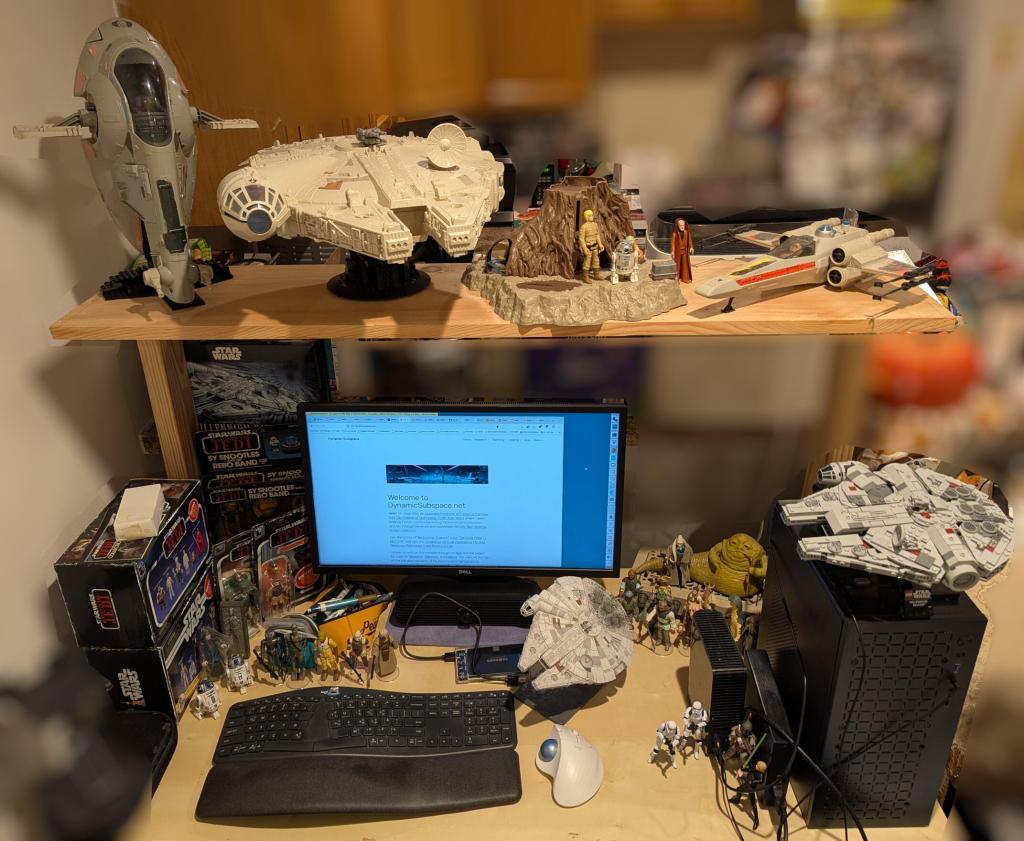 star wars action figure collection of assorted figures, vehicles, playsets, and models