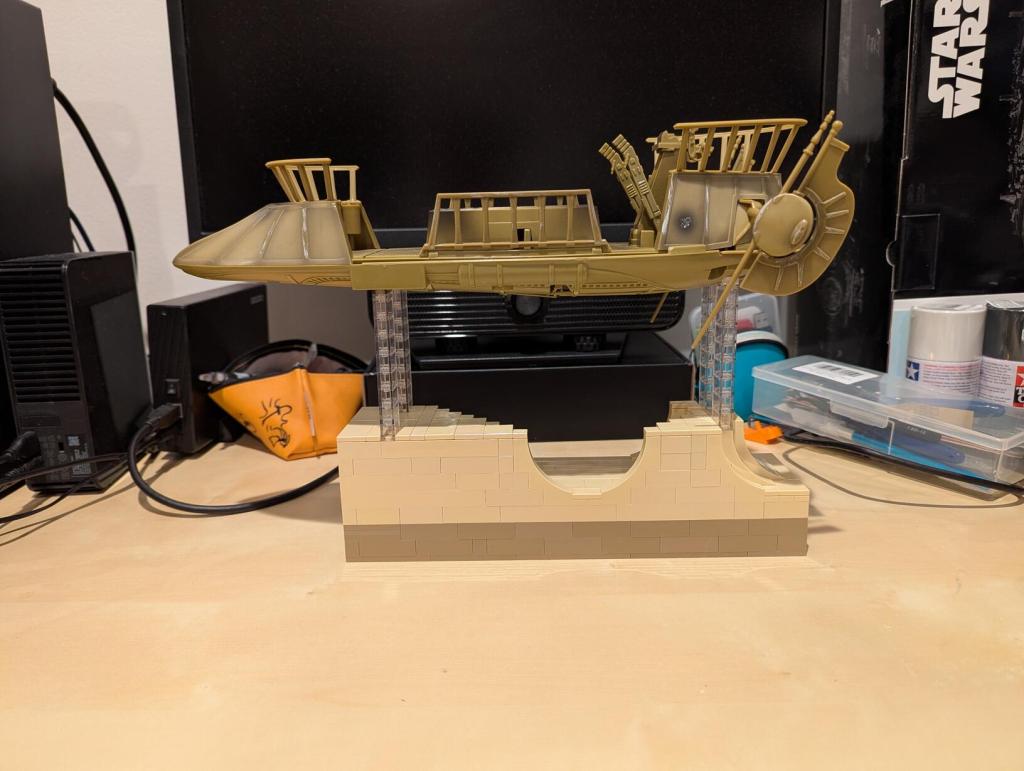 LEGO-Built Display Stand for Kenner's 1985 Tatooine Skiff or Hasbro's 2000 Re-Issue