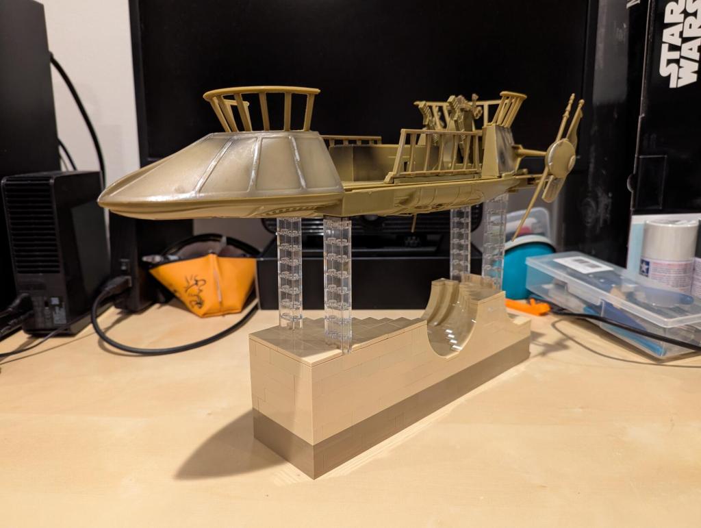 LEGO-Built Display Stand for Kenner's 1985 Tatooine Skiff or Hasbro's 2000 Re-Issue